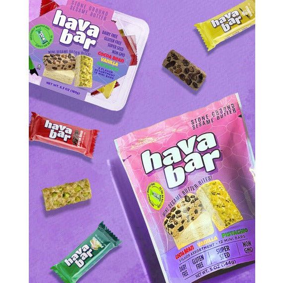 Mini Sesame Butter Bites | Halva | Bag | 5.1 oz | Hava Bar