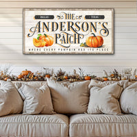Personalized Pumpkin Patch Sign IV