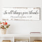 In All Things Give Thanks Thessalonians 5:18 Faith Sign II