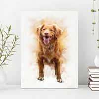 Pet Memorial Portrait Watercolor Sign