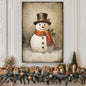 Vintage Snowman Christmas Wall Art IV
