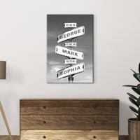 Family Names Road Sign