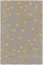 Elsu Mustard Wool Area Rug