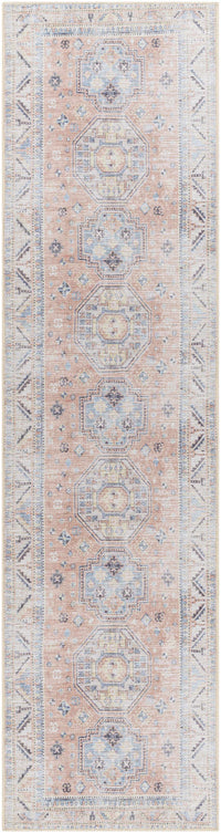 Morcott Peach Washable Area Rug