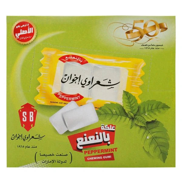 [object Object] Shaarawi Bros Peppermint Flavour Chewing Gum 2.9 Gr