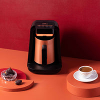 Arzum Okka Rich Automatic Turkish Coffee and Hot Beverage Maker, Velvetiser, 120V, Black/Copper