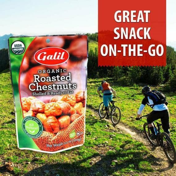 Organic Roasted Chestnuts | Peeled & Ready to Eat | 3.5 oz | Galil