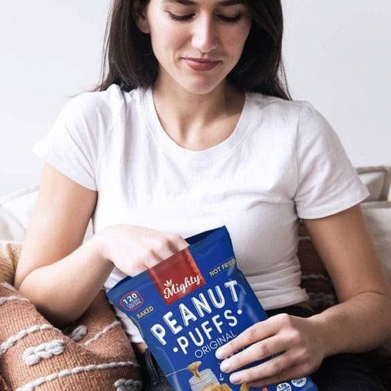 Peanut Butter Puffs Snack | Gluten Free & Vegan | 0.7 oz | Mighty