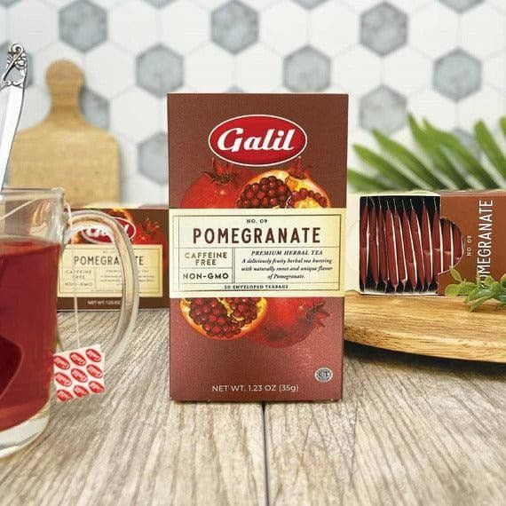 Pomegranate Herbal Tea | 20' Tea Bags | 1.23 oz | Galil