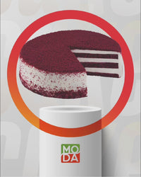 Moda Cake, Red Velvet, Pre-Sliced (9"), 12pcs x 110g = 2.9lbs (1320g)