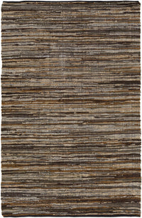 Hand Woven Leather Rag Rug
