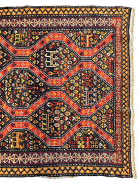 Rare Antique Handmade Caucasian Kazak Rug 4’ x 9’