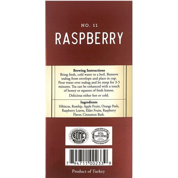 Raspberry Herbal Tea | 20' Tea Bags | 1.41 oz | Galil