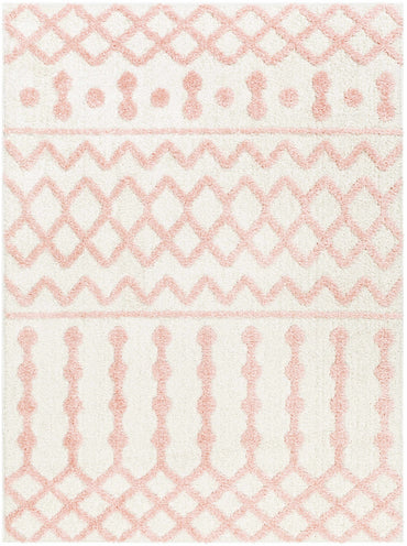 Darva Pink Plush Area Carpet