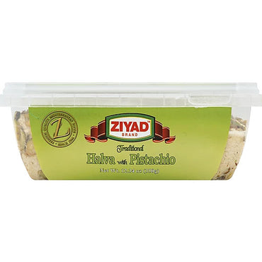 Ziyad Pistachio Halva - 1.54 Lb Delicious Sesame Dessert with Crispy Texture
