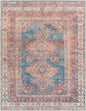 Baltinglass Rust & Blue Washable Area Rug - Clearance