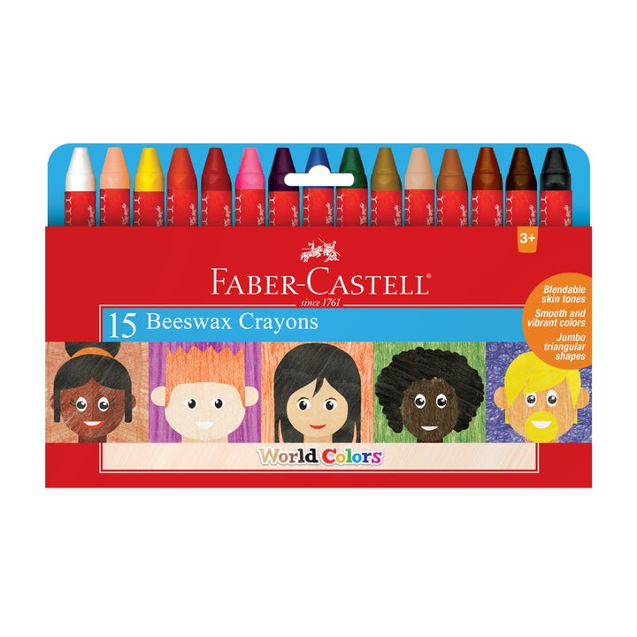Faber- Castell World Colors - 15ct Beeswax Crayons