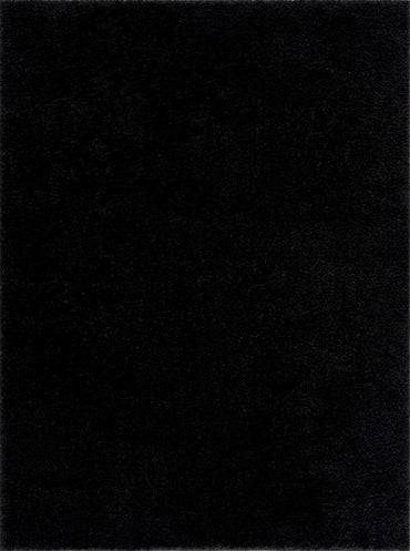 Heavenly Solid Black Plush Rug - Clearance
