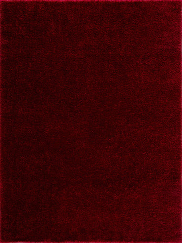 Heavenly Solid Red Plush Rug - Clearance