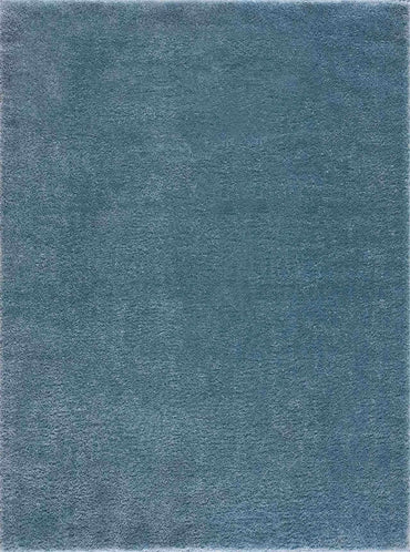 Heavenly Solid Blue Plush Rug - Clearance