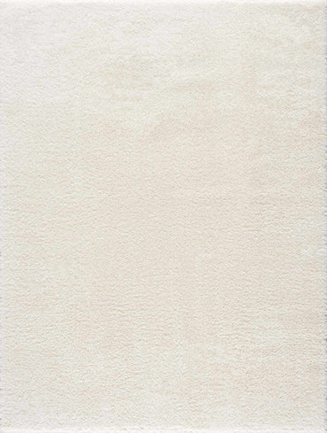 Heavenly Solid Cream Plush Rug