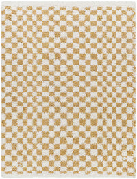 Kieu Mustard & Ivory Checkered Area Rug