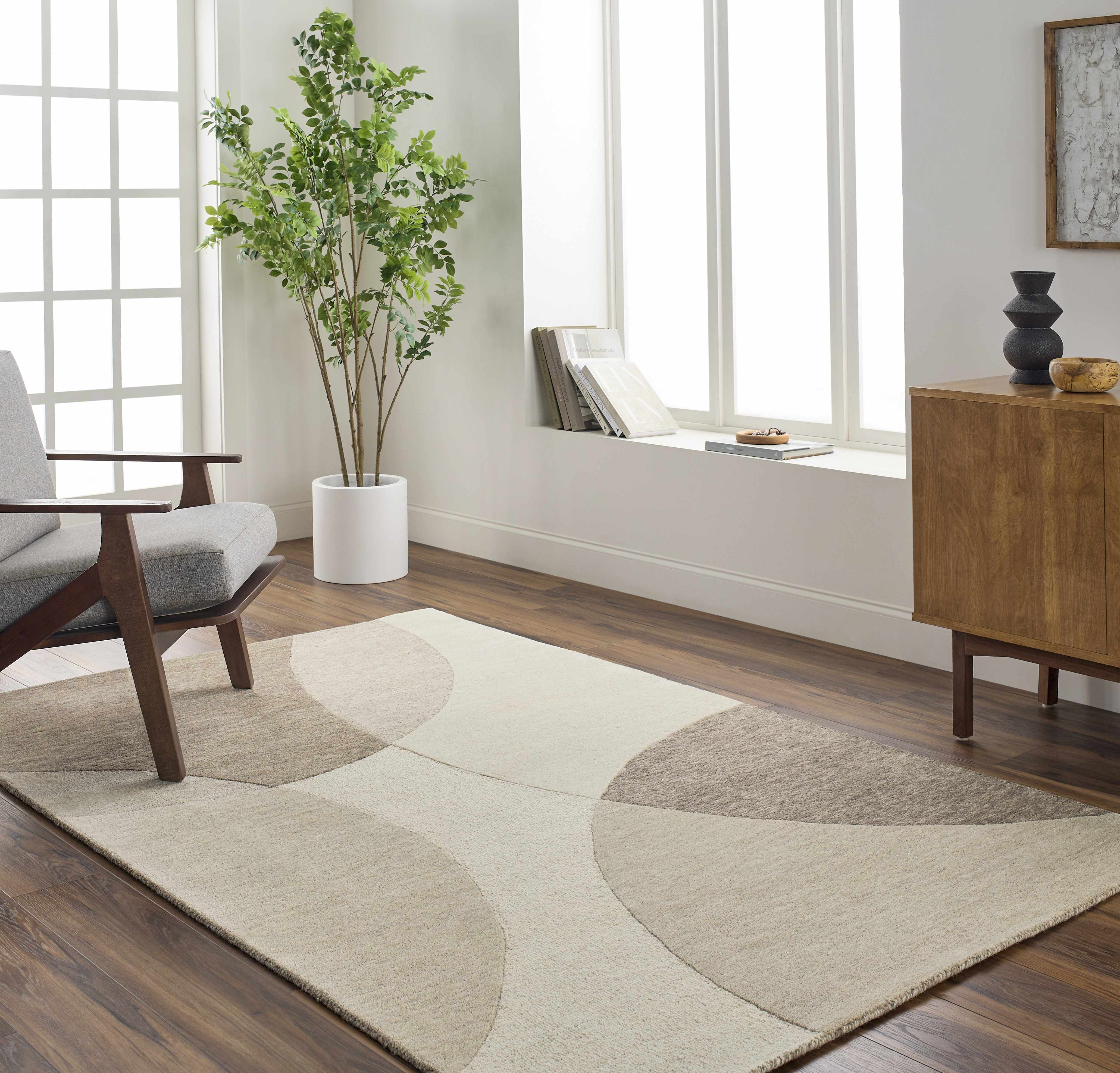 Cassiopeia Dark Brown & Beige Area Rug