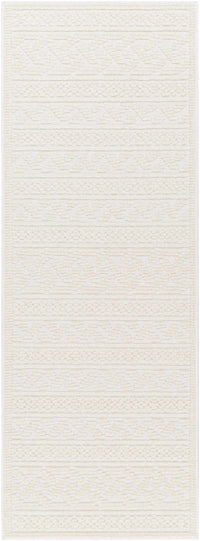 Fadey White 3D Washable Rug