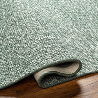 Alyra Green Solid Area Rug