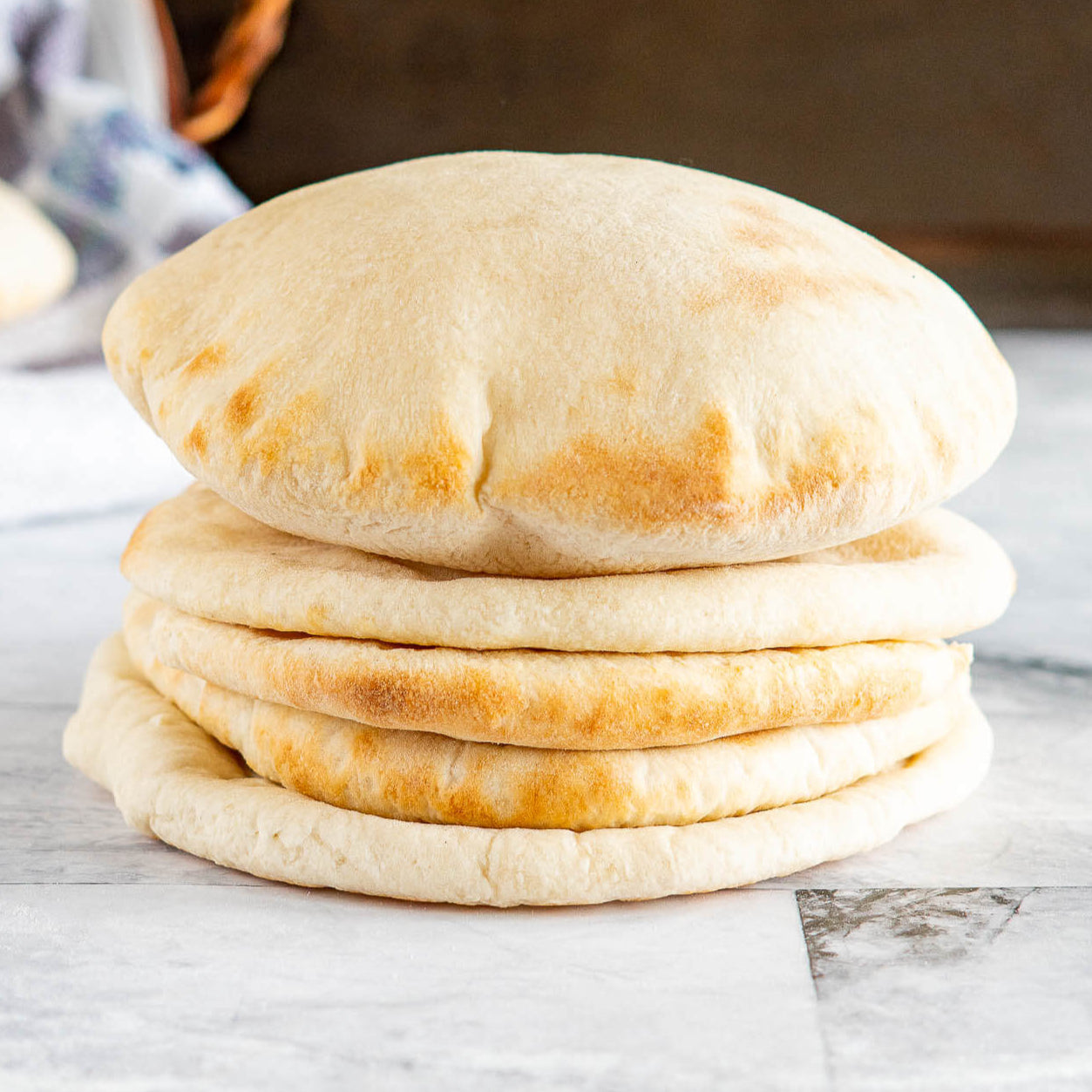 Albasha Fresh Baked Pita Bread - 10 Pieces of Soft, Chewy,