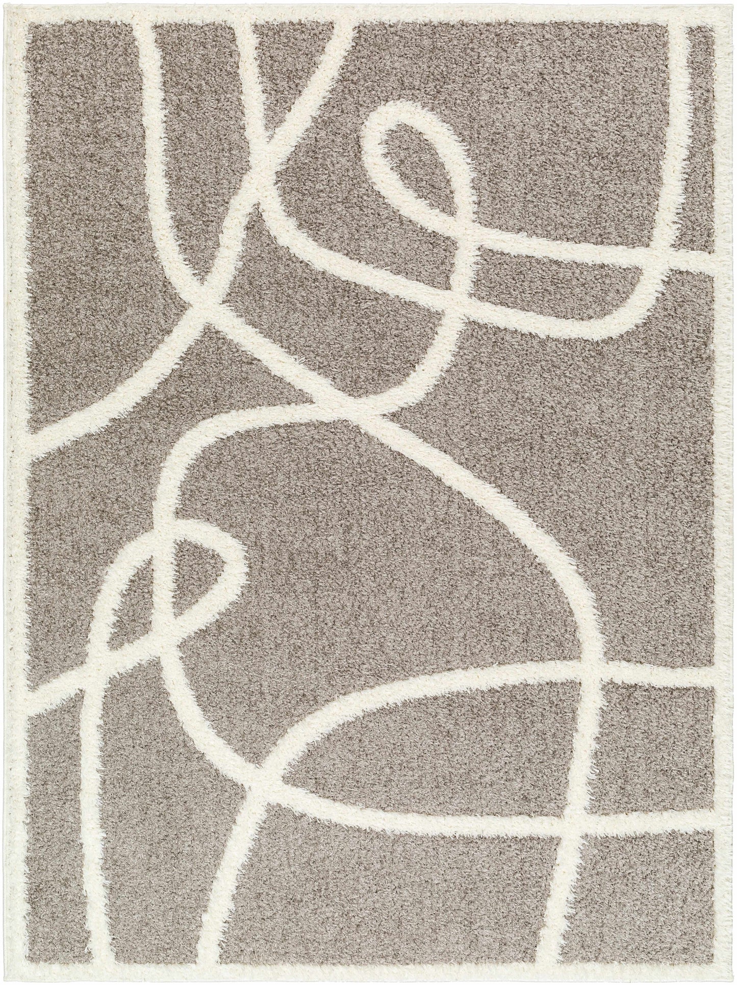 Gilon Taupe Plush Area Rug - Clearance