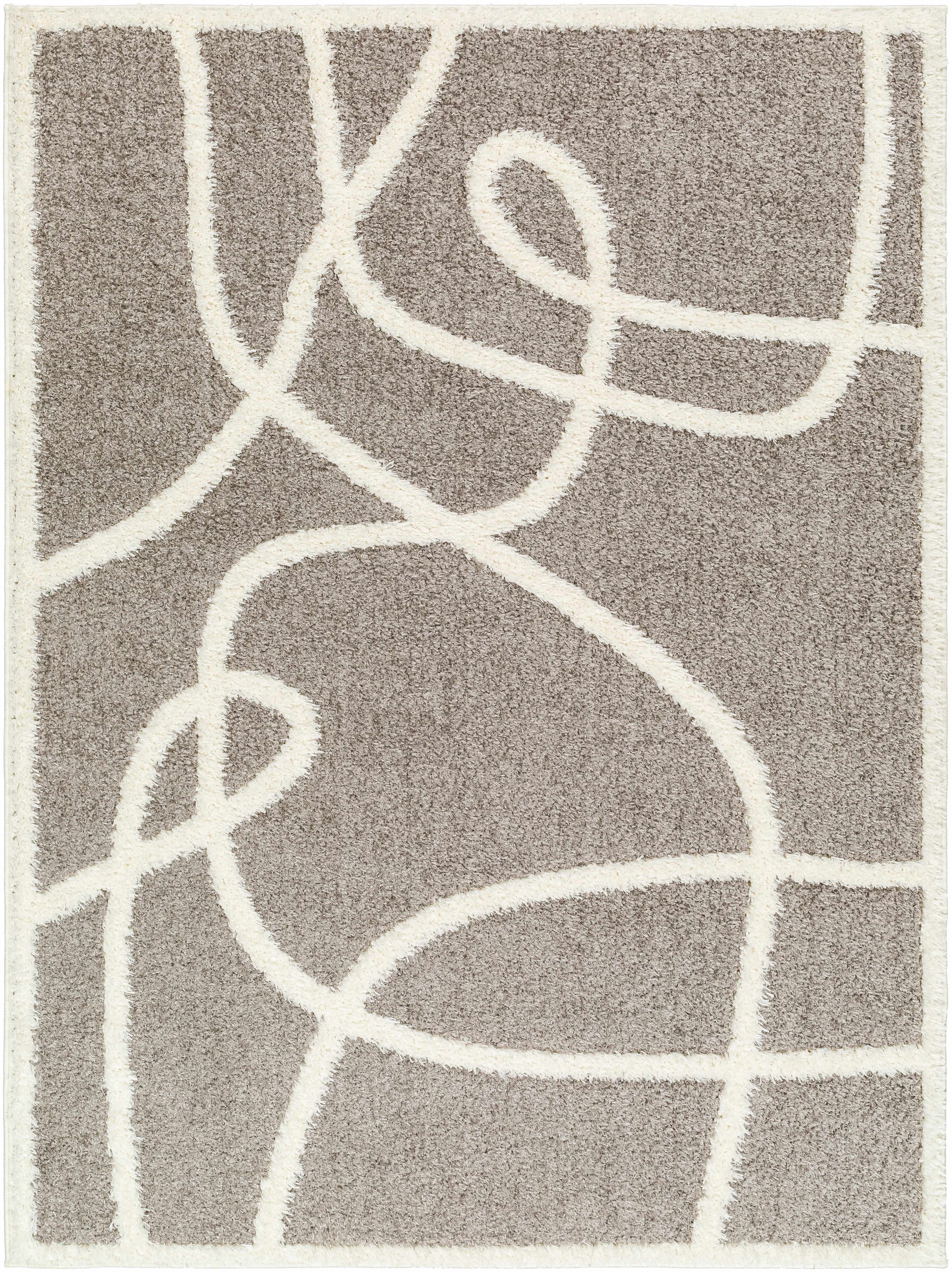 Gilon Taupe Plush Area Rug - Clearance