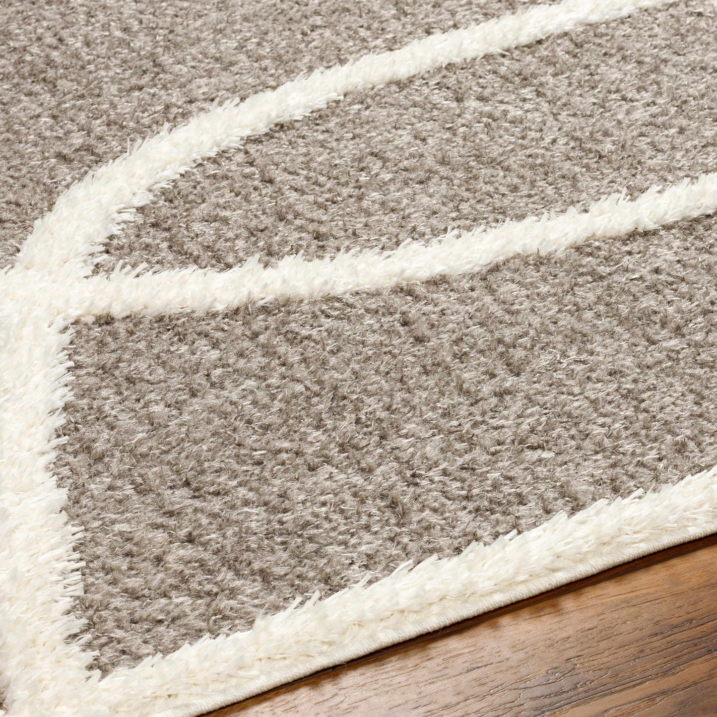 Gilon Taupe Plush Area Rug - Clearance
