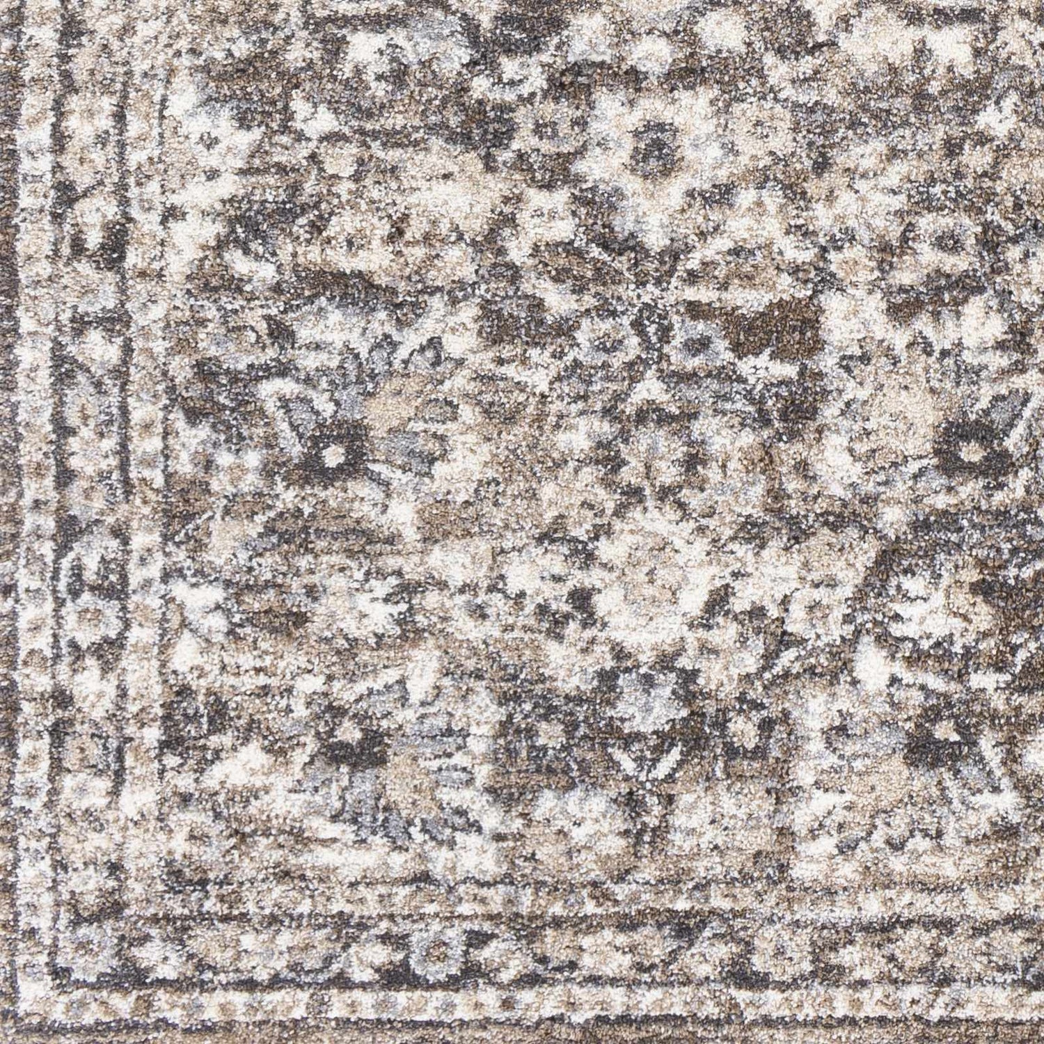 Talihina Brown Luxe Damask Rug