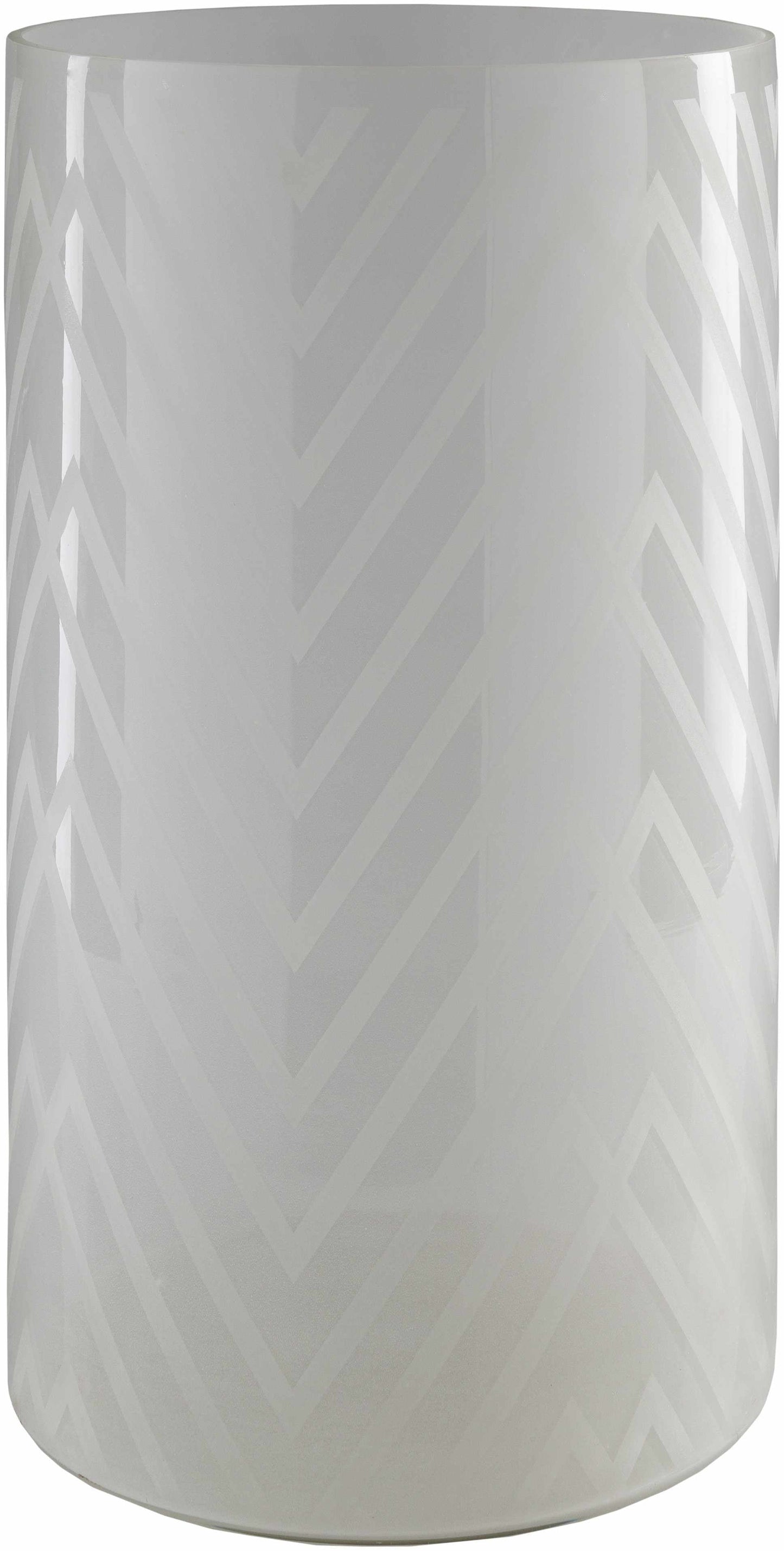 Ballajura White Chevron Pattern Glasas Stool