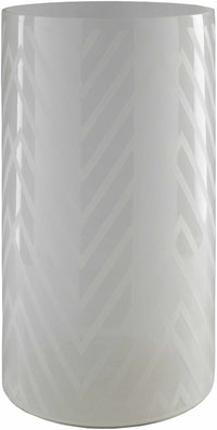 Ballajura White Chevron Pattern Glasas Stool