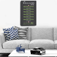 Family Dates Sign