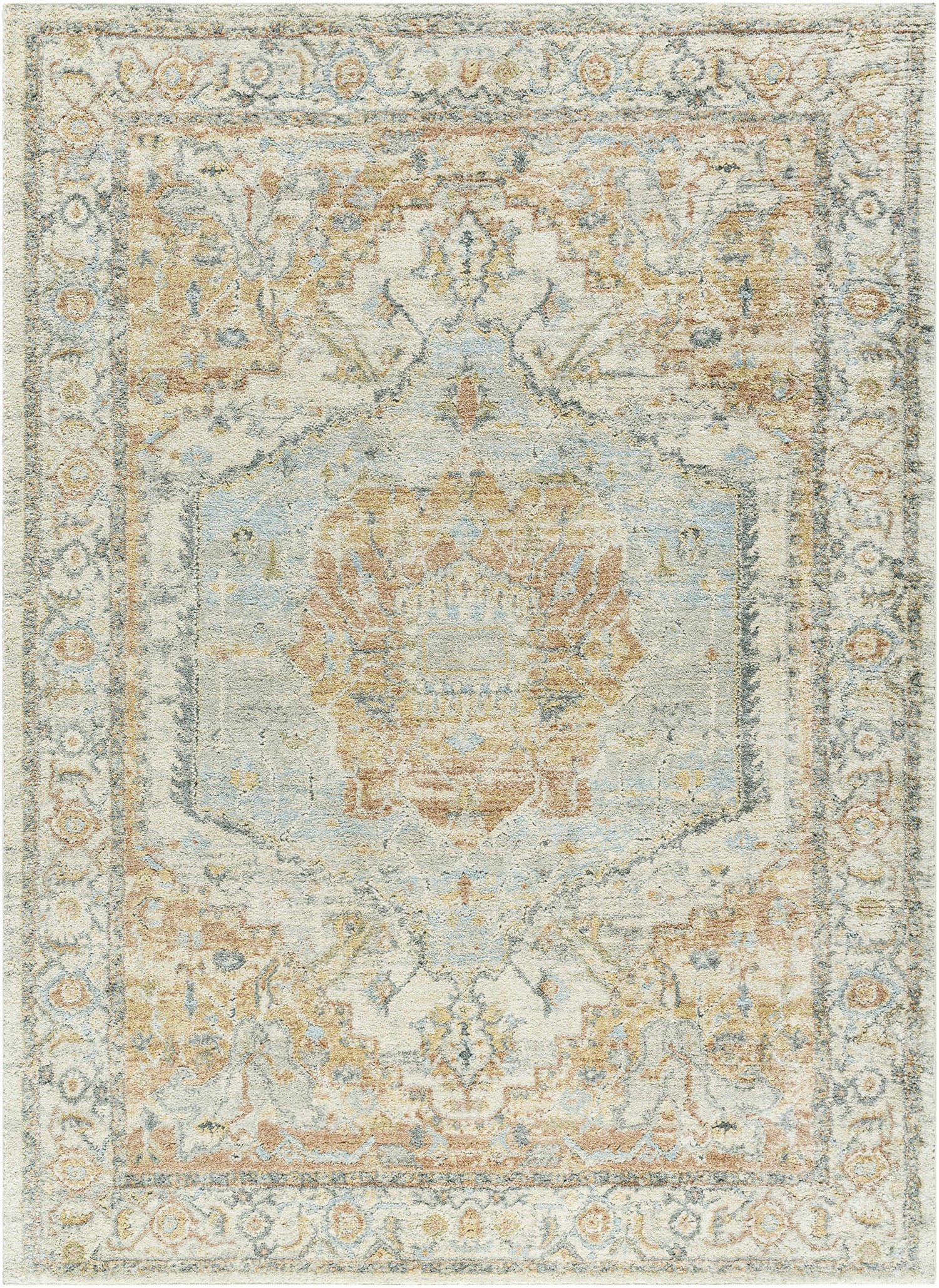 Vaeda Blue & Beige Thick Luxe Rug