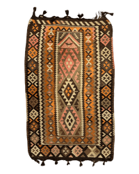 Vintage Persian Tribal Qashqai Kilim Rug 3’ x 5’
