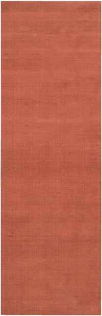 Brockton Solid Orange Wool Rug