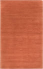 Brockton Solid Orange Wool Rug