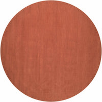Brockton Solid Orange Wool Rug