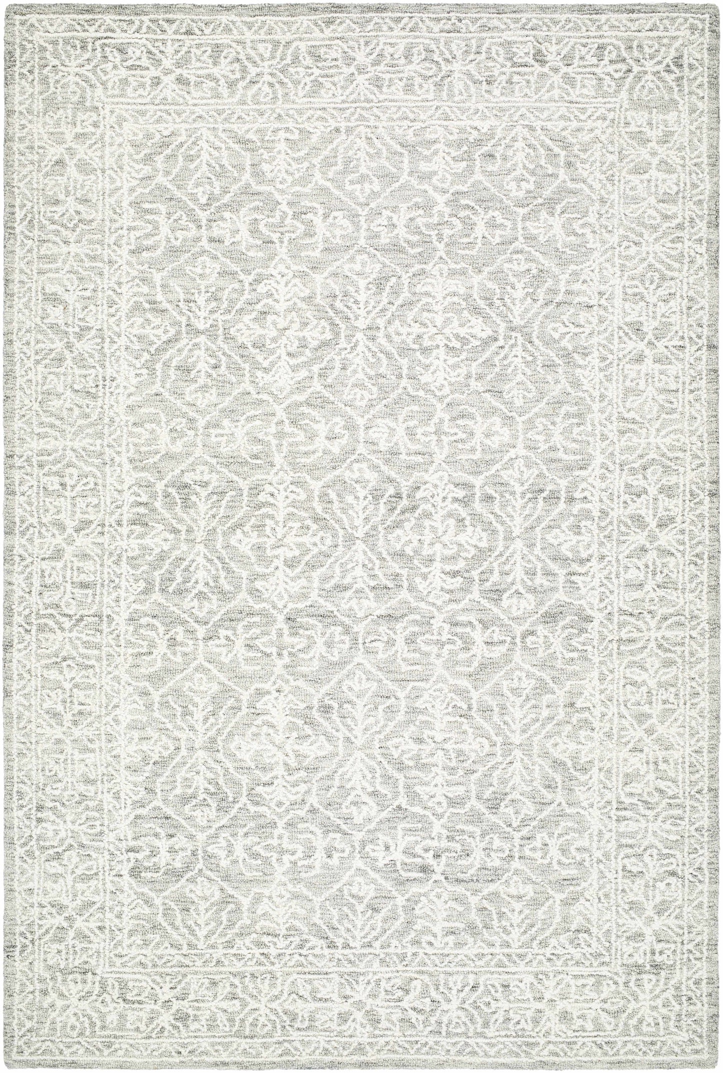 Yadid Gray Wool Area Rug