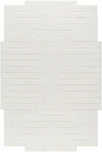 Yavor White Geometric Area Rug