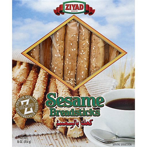 Ziyad Sesame Breadsticks - Delicious Crunchy Snack Perfect for Dipping or Enjoying Plain