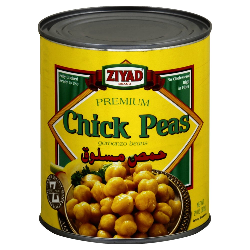Ziyad Premium Canned Chickpeas - Fully Cooked, High Fiber, No Cholesterol, Ready to Use