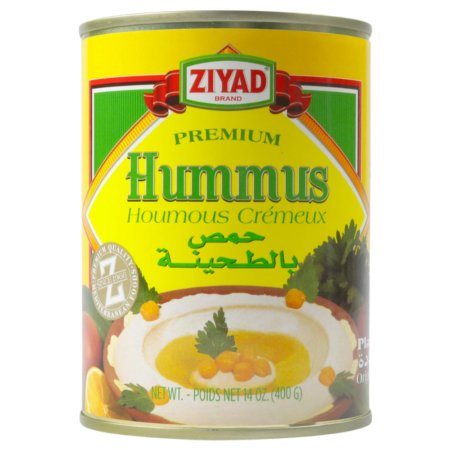 Ziyad Premium Hummus Dip with Tahini Sauce - Authentic Chickpea Spread, Gluten-Free & Vegan 10oz