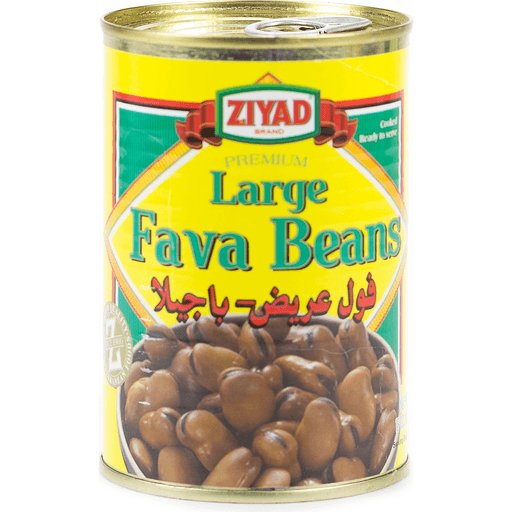 Ziyad Large Fava Beans - Premium Mediterranean Quality, Cooked and Ready to Serve, 15 Oz