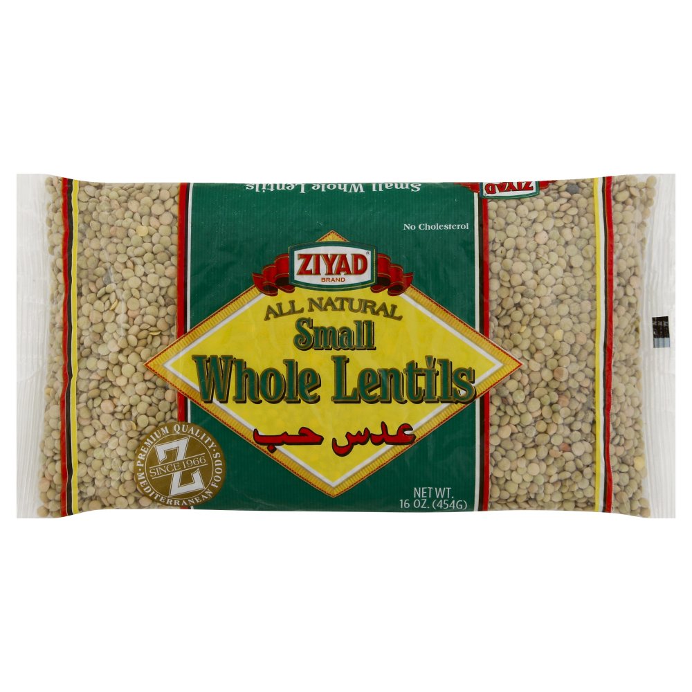 Ziyad Whole Green Lentils 16 Oz - Nutritious, Versatile Legume for Soups, Stews, and Curries