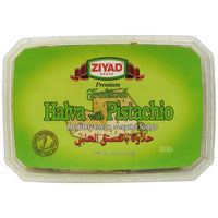 Ziyad Traditional Pistachio Halva - 12.34 Oz Premium Mediterranean Sesame Fudge